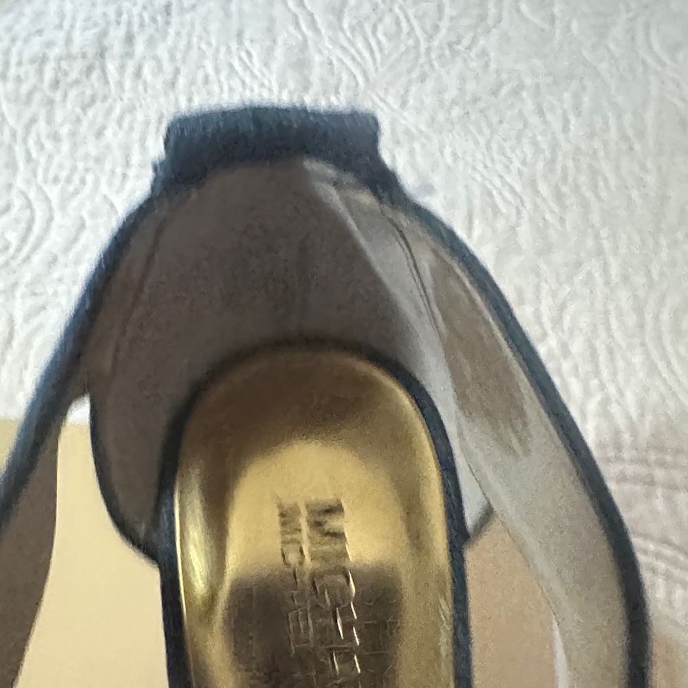 Michael Kors Blue Jean Wedge Sandals - Picture 13 of 16